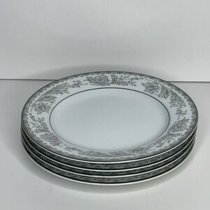 Noritake Belmont 5609 China Bread Butter Plates Platinum Silver 6-1/4" across